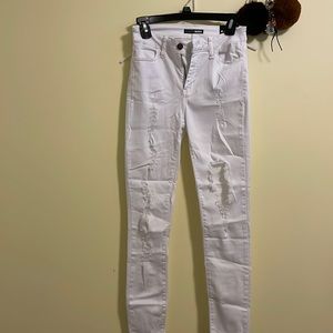 Ripped White Jeans